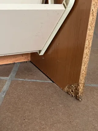 Zapatero color cerezo de aglomerado – Grande