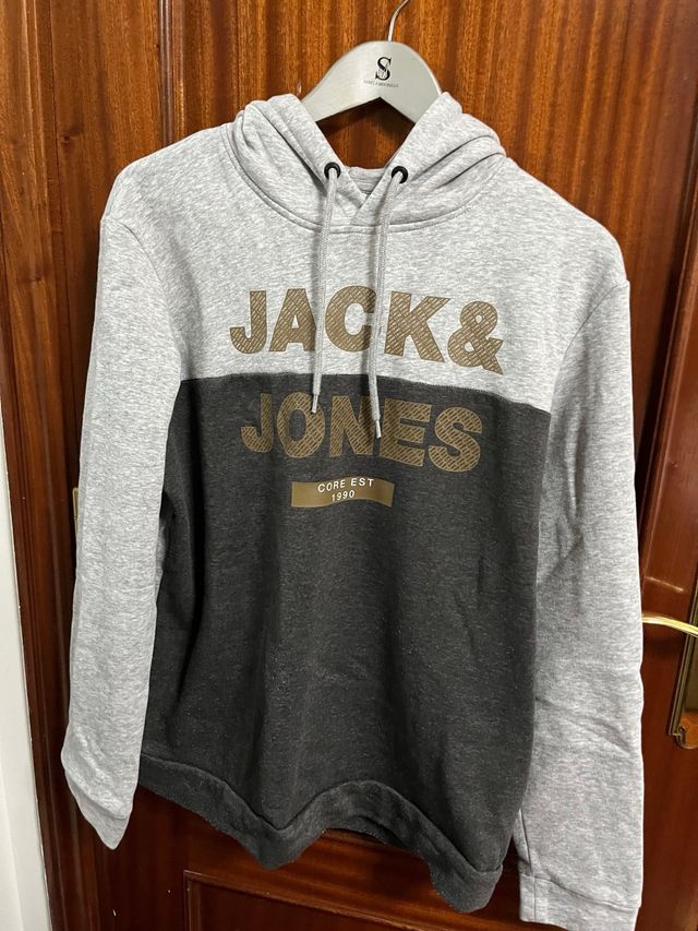 Sudadera Jack & Jones Gris y Negro