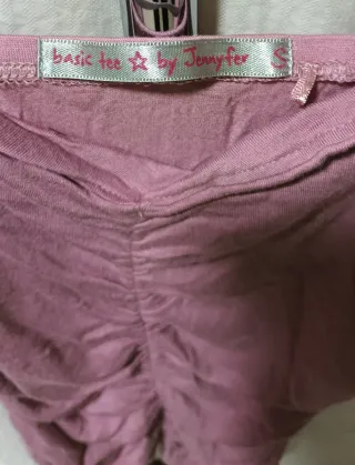 Top tirantes rosa fruncido mujer Talla S