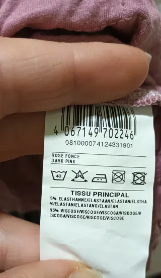 Top tirantes rosa fruncido mujer Talla S