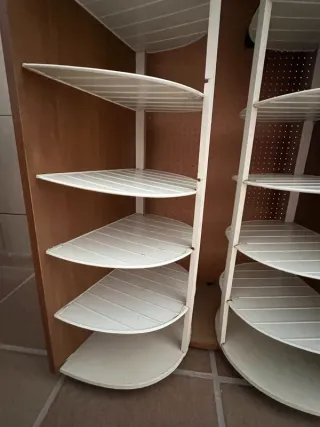 Zapatero color nogal de aglomerado – Grande