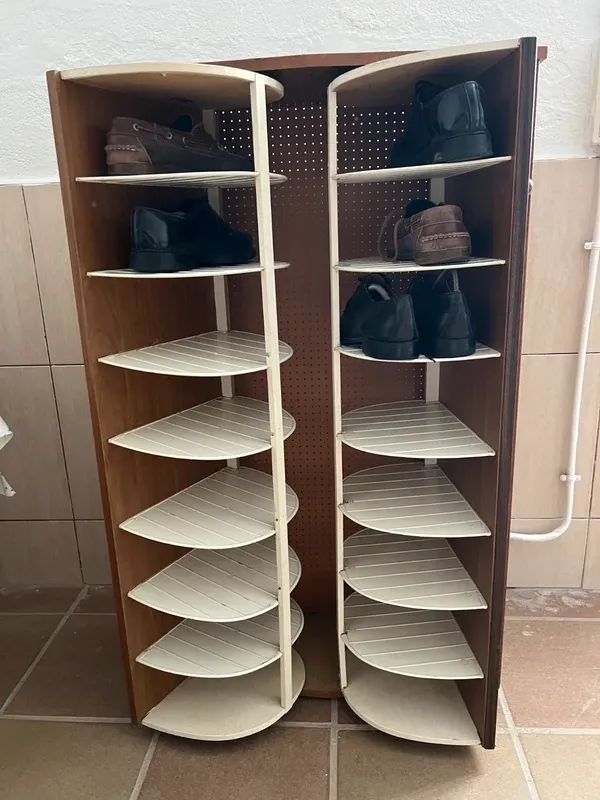 Zapatero color nogal de aglomerado – Grande