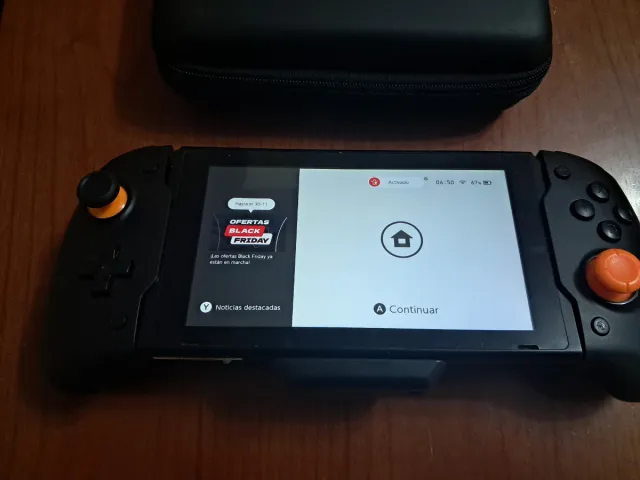 Nintendo Switch V1 + Mando Grip + Funda