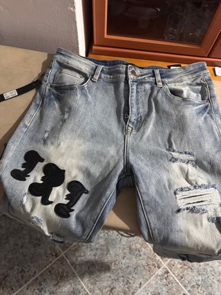 Pantalón Amiri Vaquero Desgastado Talla M