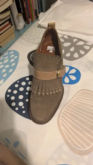 Zapatos Hispanitas Ante Marrón Mujer