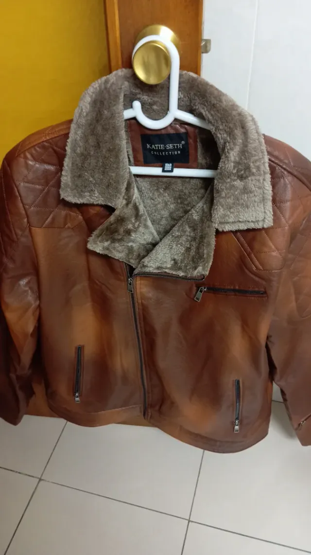 Chaqueta Hombre KATIE SETH XL Marrón Forro Polar