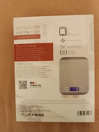 Báscula Cocina Digital Boston Tech HK105
