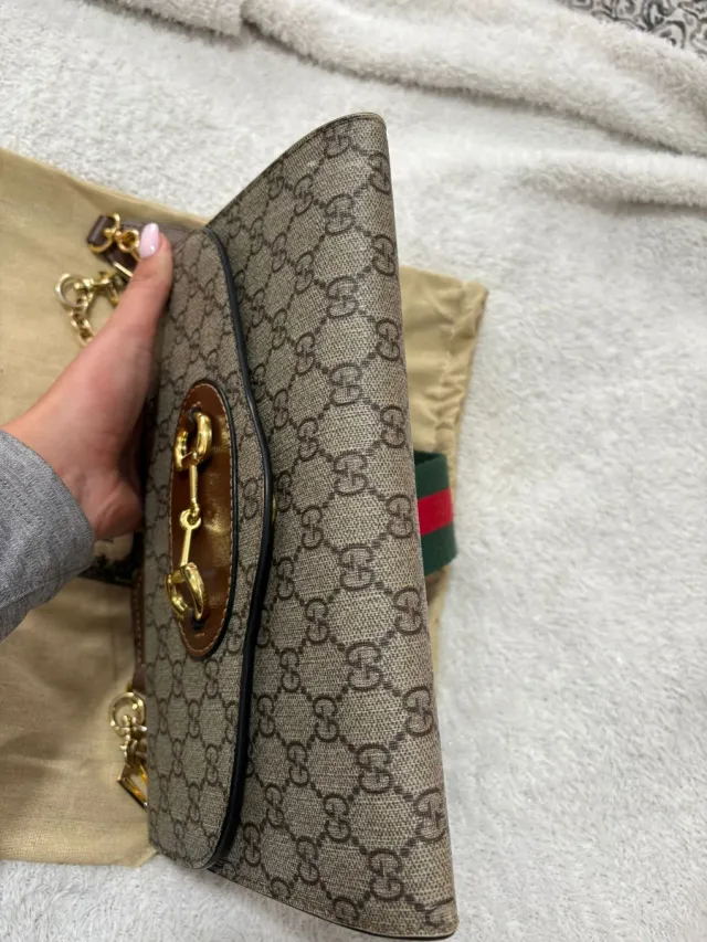 Bolso Gucci 1955 Horsebit Beige/Marrón