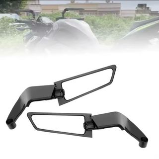 Pareja Espejos Moto Negro