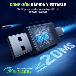 Tatybo Cascos Gaming Inalámbricos para PC/Ps5/Ps4,