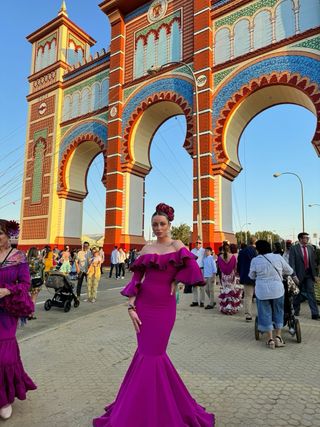 Traje de flamenca buganvilla