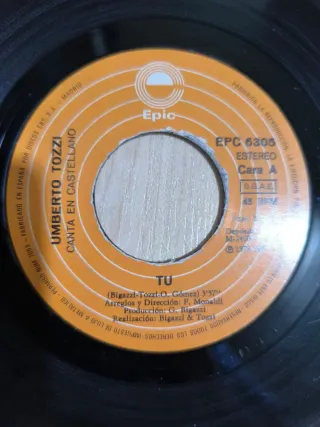 UMBERTO TOZZI  TÚ  Vinilo