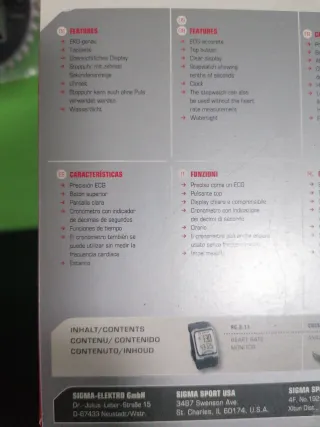 Reloj deportivo Sigma, Incluye banda de pulsometro