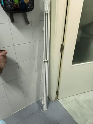 Pannello giapponese con binario beige/bianco a tre ante