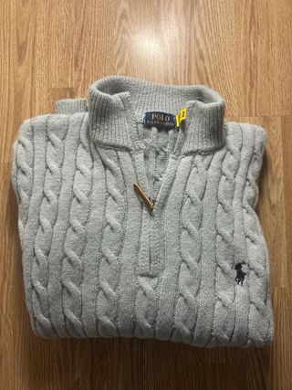 Polo Ralph Lauren Suéter Tejido Gris