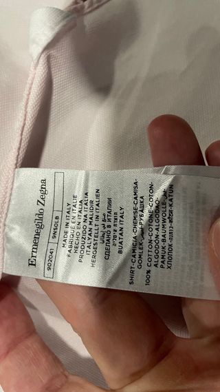 Ermenegildo zegna light pink shirt couture