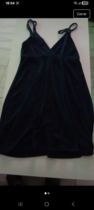 Vestido azul terciopelo talla L