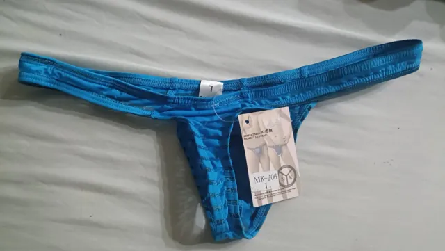 Tanga hombre azul talla L