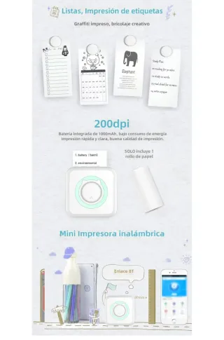 Mini Impresora Térmica Bluetooth