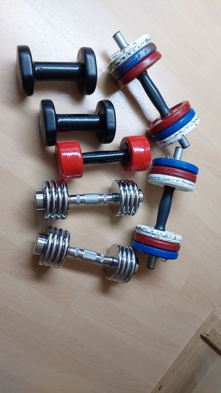 Mancuernas, fijas y regulables
