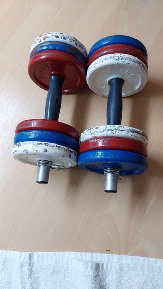 Mancuernas, fijas y regulables