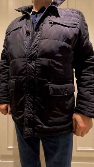 Cazadora Cortefiel Acolchada Hombre Azul