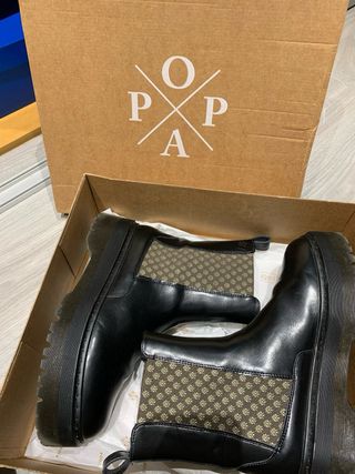 Botines piel negros POPA