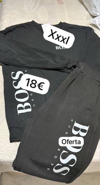 Chandal Boss Negro Talla XXXL