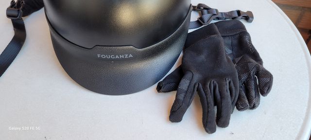 Casco y Guantes Equitación Niño Talla S