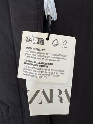 anorak  térmico  Zara Negro  S