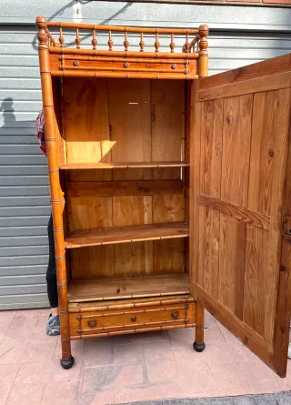 Armario francés imitación bambú S.XIX