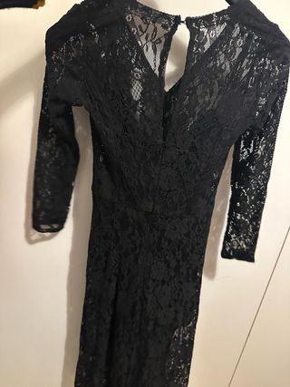 Abito Goa Goa nero pizzo lungo