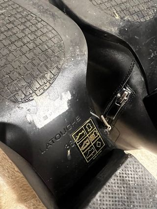 Botín Latouche Piel Negro Tachuelas T36