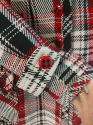 Abrigo Mango cuadros talla L