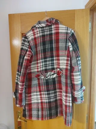 Abrigo Mango cuadros talla L