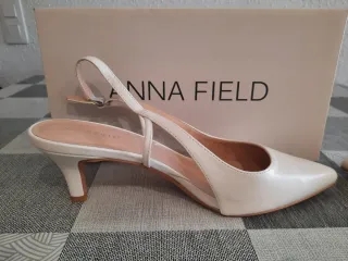 Zapatos de tacón Anna Field beige/blanco
