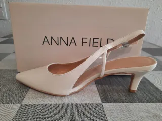 Zapatos de tacón Anna Field beige/blanco