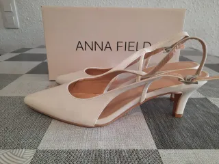 Zapatos de tacón Anna Field beige/blanco