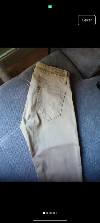 Pantalón pitillo beige Salsa