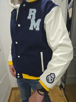 Chaqueta Bomber Real Madrid Adidas Azul