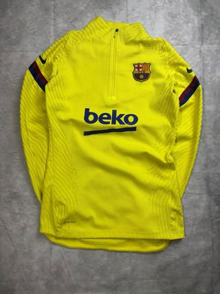 Maglia Calcio Barcellona Nike Mezza Zip Gialla