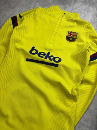 Maglia Calcio Barcellona Nike Mezza Zip Gialla