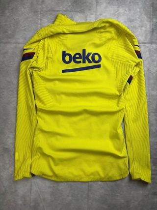Maglia Calcio Barcellona Nike Mezza Zip Gialla
