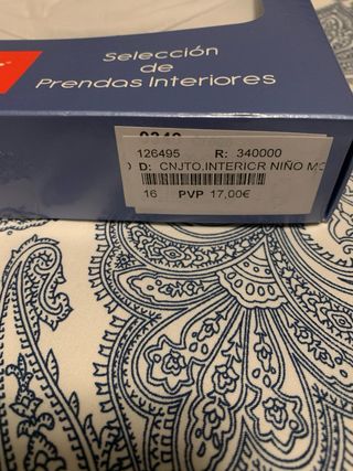 Conjunto interior niño Ferry's Talla 16