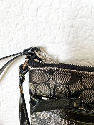 Bolsa Bandolera Coach Monograma Gris/Negro