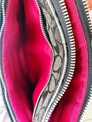 Bolsa Bandolera Coach Monograma Gris/Negro