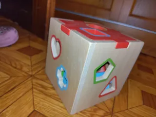 Cubo encajables madera bebé