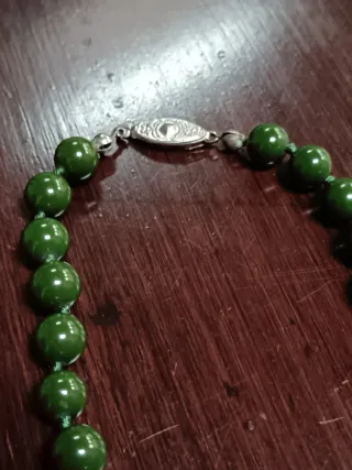 Collana perle verde muschio 60cm