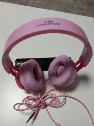 Auriculares AILIHEN Rosas. Con micrófono.