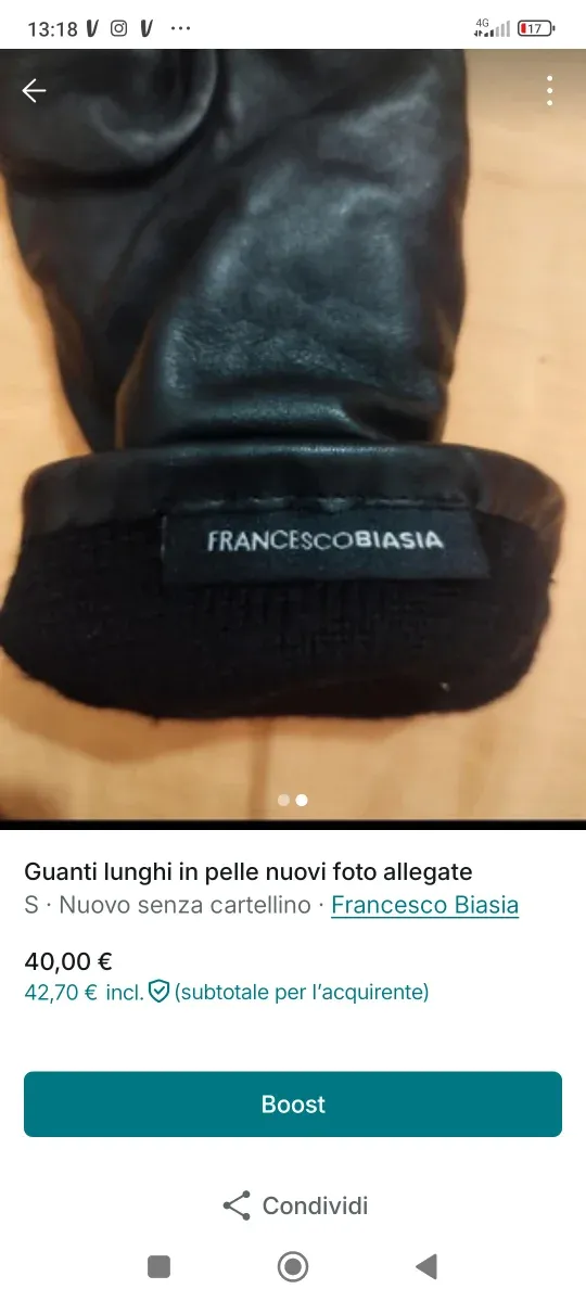 Guanti lunghi in pelle neri